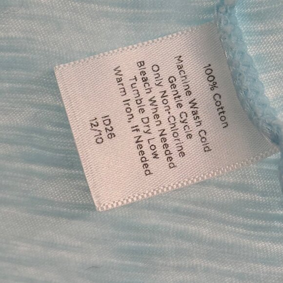 Talbots Light Blue Sleeveless Ruched Women's Tank Top size 3X  cotton - Picture 4 of 8